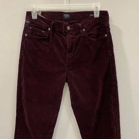 Citizens Of Humanity Burgundy Rocket High Rise Skinny Jeans - Picture 6 of 13
